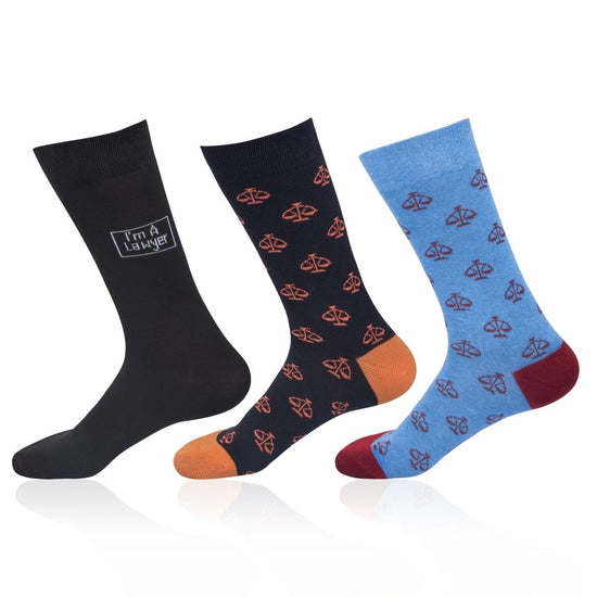 The Sassy Solicitor Colourful Socks, Full Length, Set of 3