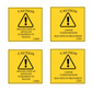 Set Of 4 Coasters Yellow & Black, Caution! Lawyer Under Pressure Coaster | Caution! Arguing With An Advocate Is Injurious To Wealth Coaster